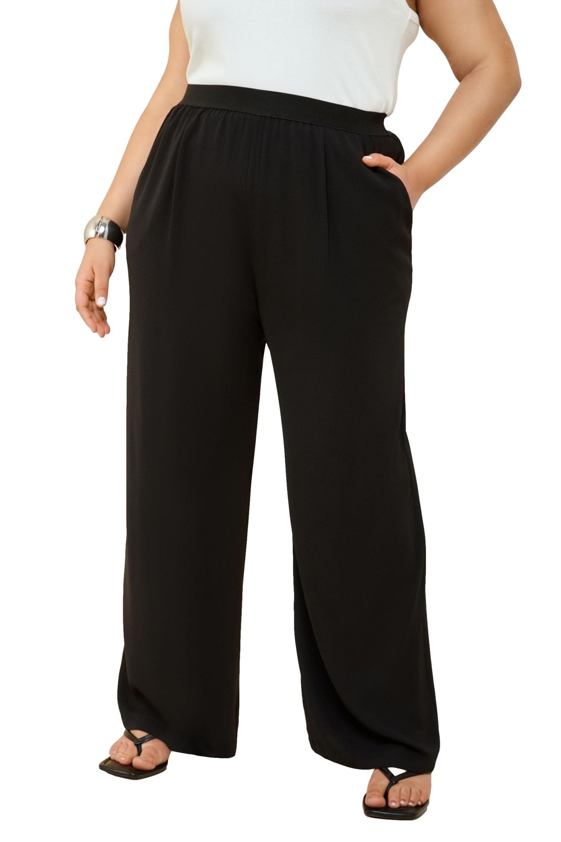 Friends Like These Palazzohose Friends Like These Hose mit weitem Bein, Curve (1-tlg)