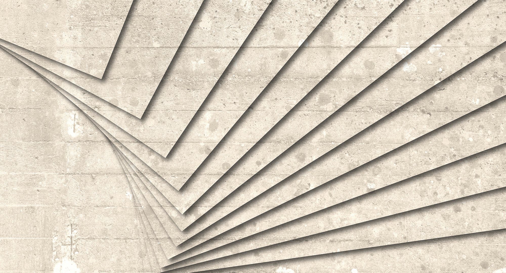 Architects Atelier Decke beige/hellgrau/weiß Steinoptik, Vlies, Fototapete Wand, 47 (5 glatt, Concrete Art Paper 2, St), Schräge,