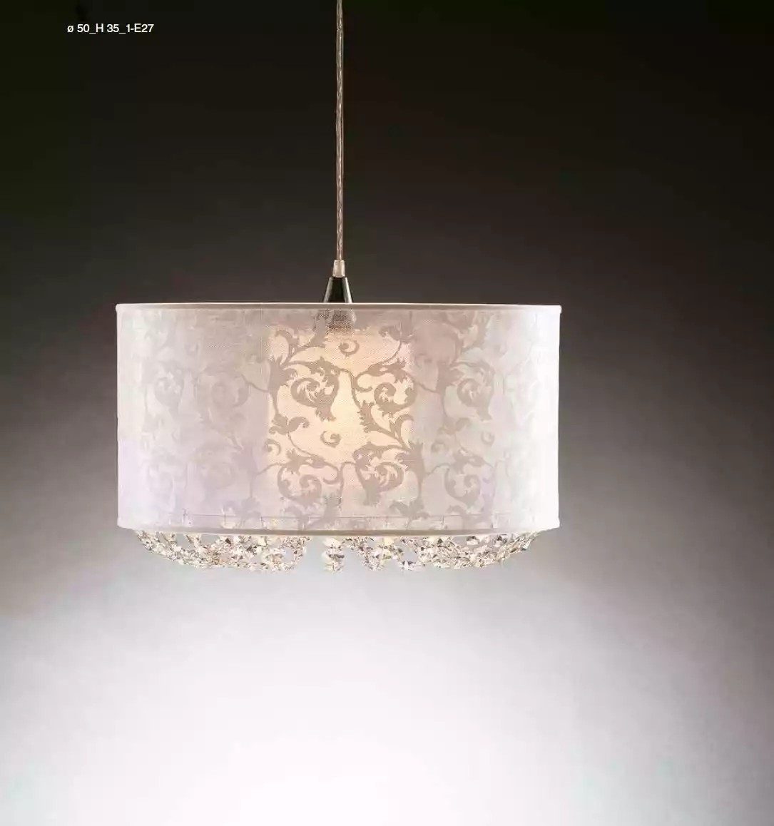 JVmoebel Hängeleuchte Klassischer Wandkronleuchter aus Metall mit Glasdetails, Keine Funktionen, Leuchtmittel wechselbar, Tageslichtweiß, Made in Europa