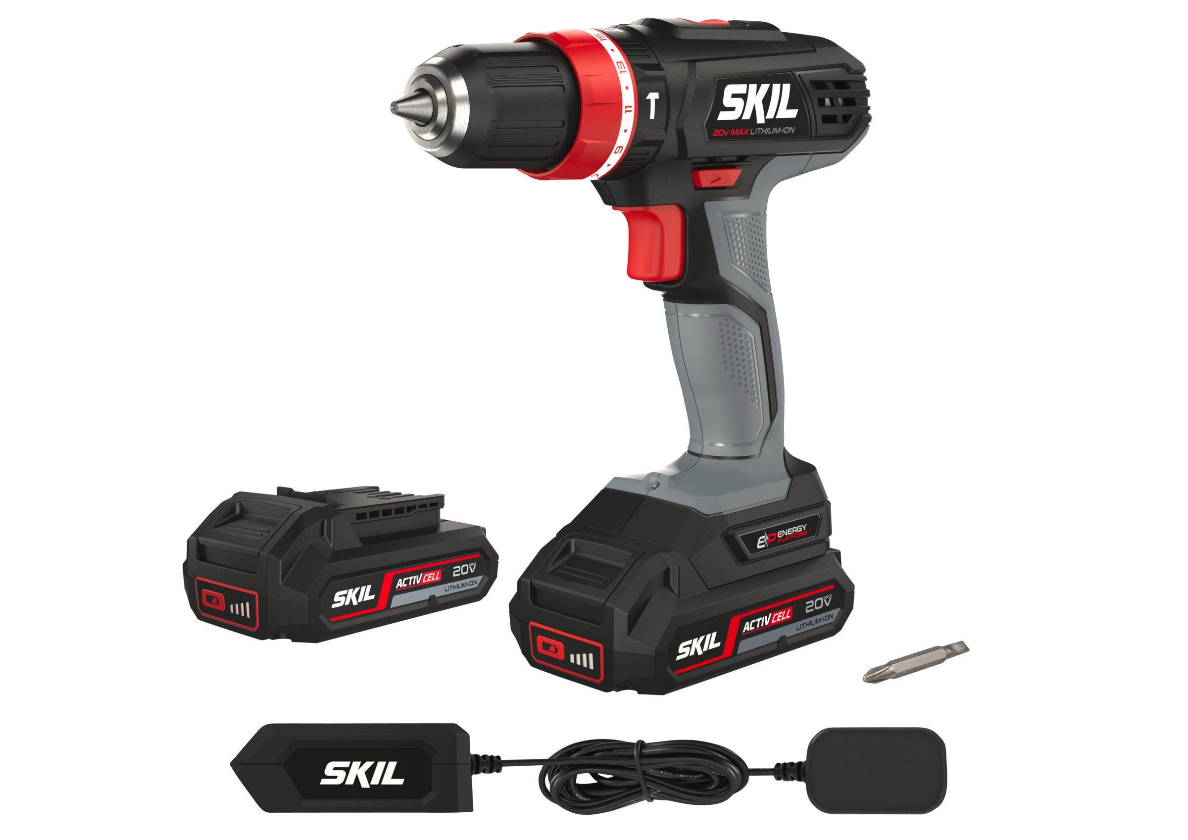 SKIL Akku-Schlagbohrmaschine SKIL Akku Schlagbohrmaschine 2844AC Bohrmaschine + 2 Akku + Ladegerät