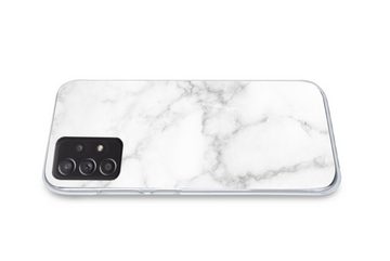 MuchoWow Handyhülle Marmor - Weiß - Grau - Luxus - Marmoroptik - Stein, Phone Case, Handyhülle Samsung Galaxy A53, Silikon, Schutzhülle