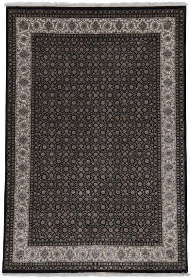 Teppich Sultanabad, THEKO, Rechteckig, 150 x 150 cm, Schwarz/ Cream
