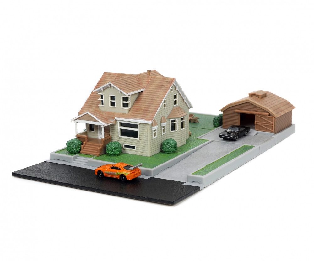 JADA Modellauto Jada Fast & Furious Nano Dom's House Display Diorama Modellauto