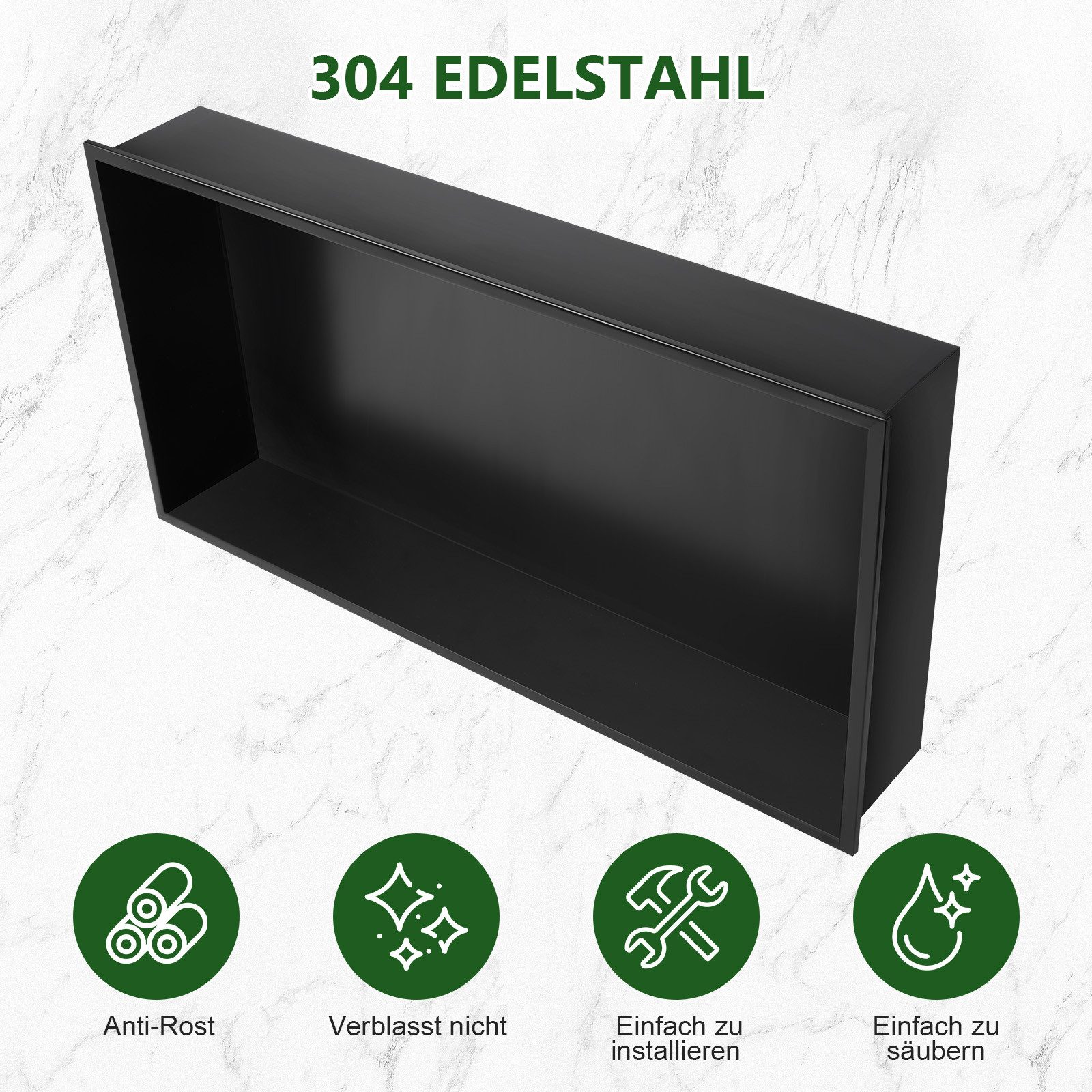 PRIISF Duschwand Edelstahl Wandnische Duschnische Unterputz-Montage Fliesen günstig online kaufen