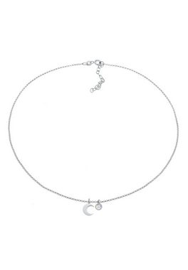 Elli Choker Choker Halbmond Astro Mondstein 925 Silber