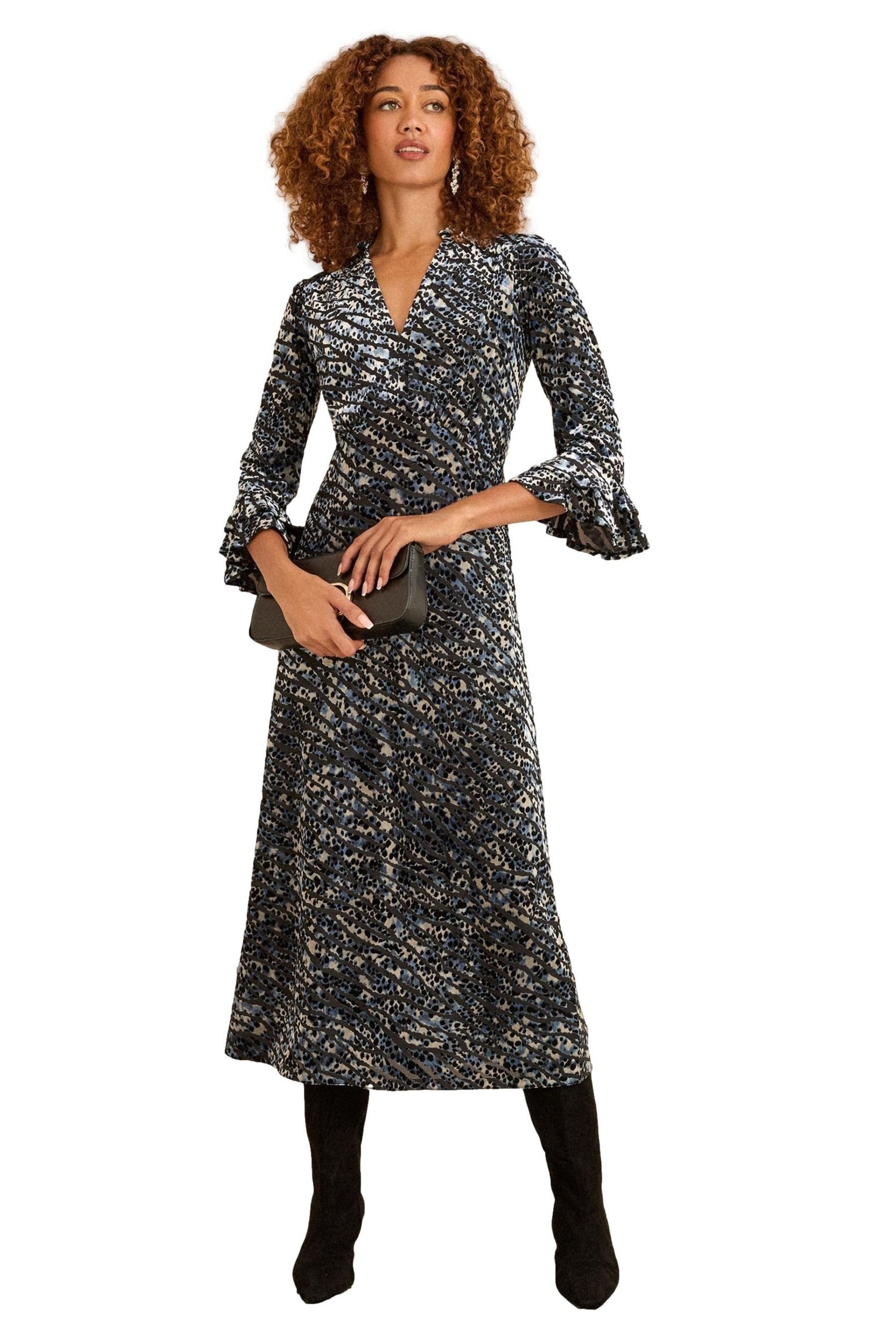 Midikleid Love & Roses Midikleid mit Rüschen, Regular