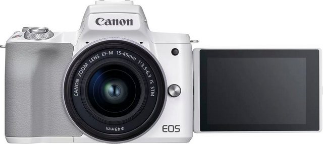 Canon EOS M50 Mark II Systemkamera (EF M 15 45mm f 3,5 6,3 IS STM, Silber, 24,1 MP, Bluetooth, NFC, WLAN (WiFi)  - Onlineshop OTTO