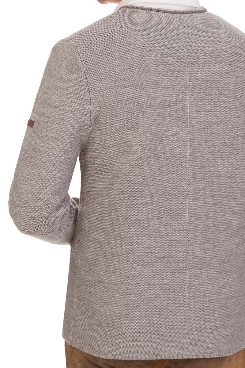 Spieth & Wensky Trachtenstrickjacke Trachten Strickjacke Herren - HELMUT - hellgrau