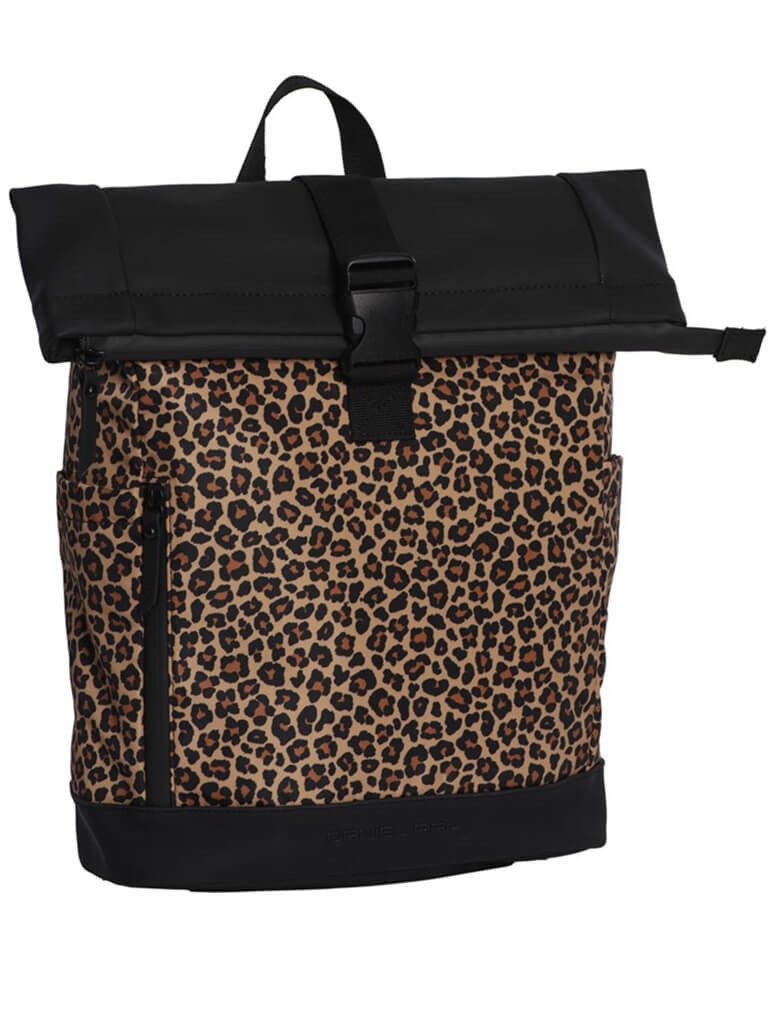 Daniel Ray Rucksack, Rolltop-Rucksack Campbell Leoparden-Print - Rucksack mit Laptopfach