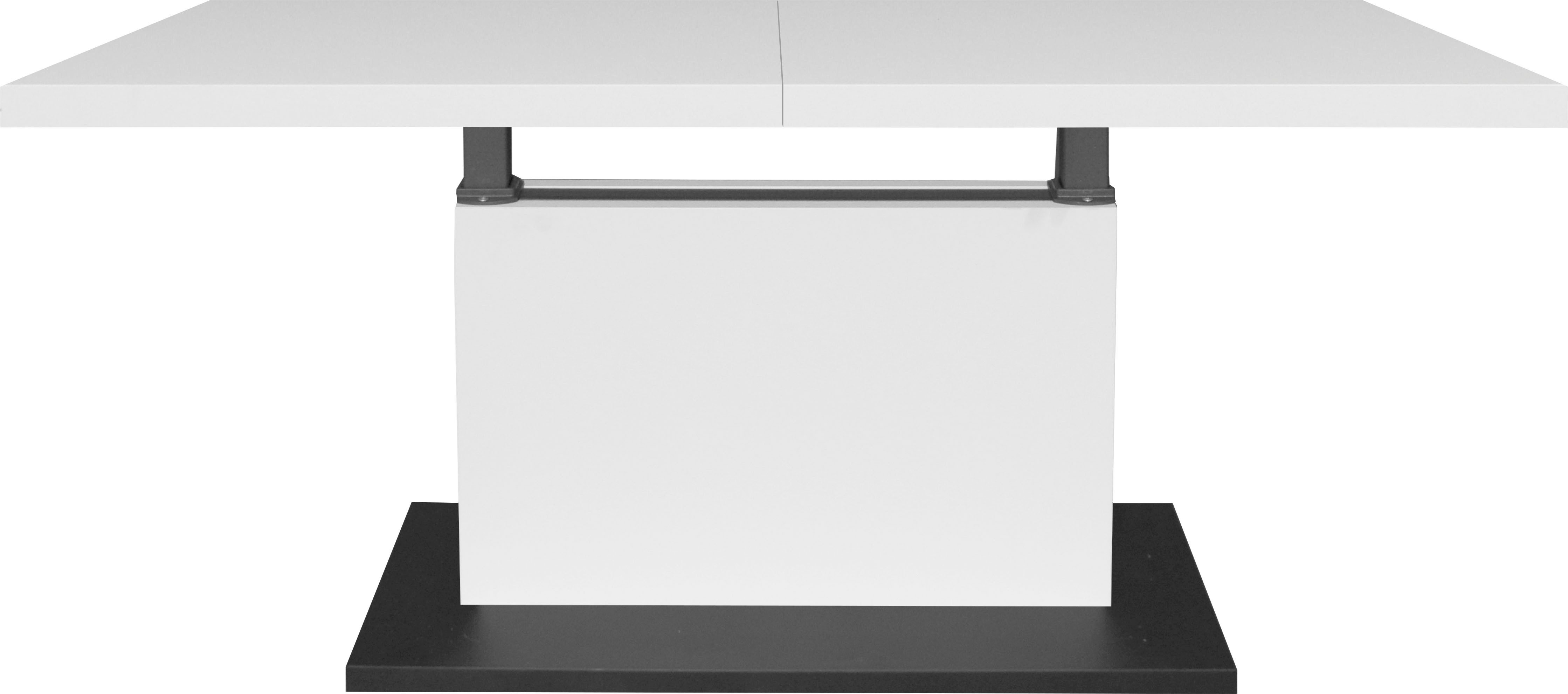 Mäusbacher Couchtisch Lift Couchtisch, höhenverstellbar 56-75cm, Breite Tischplatte 120-160cm, Metallgestell