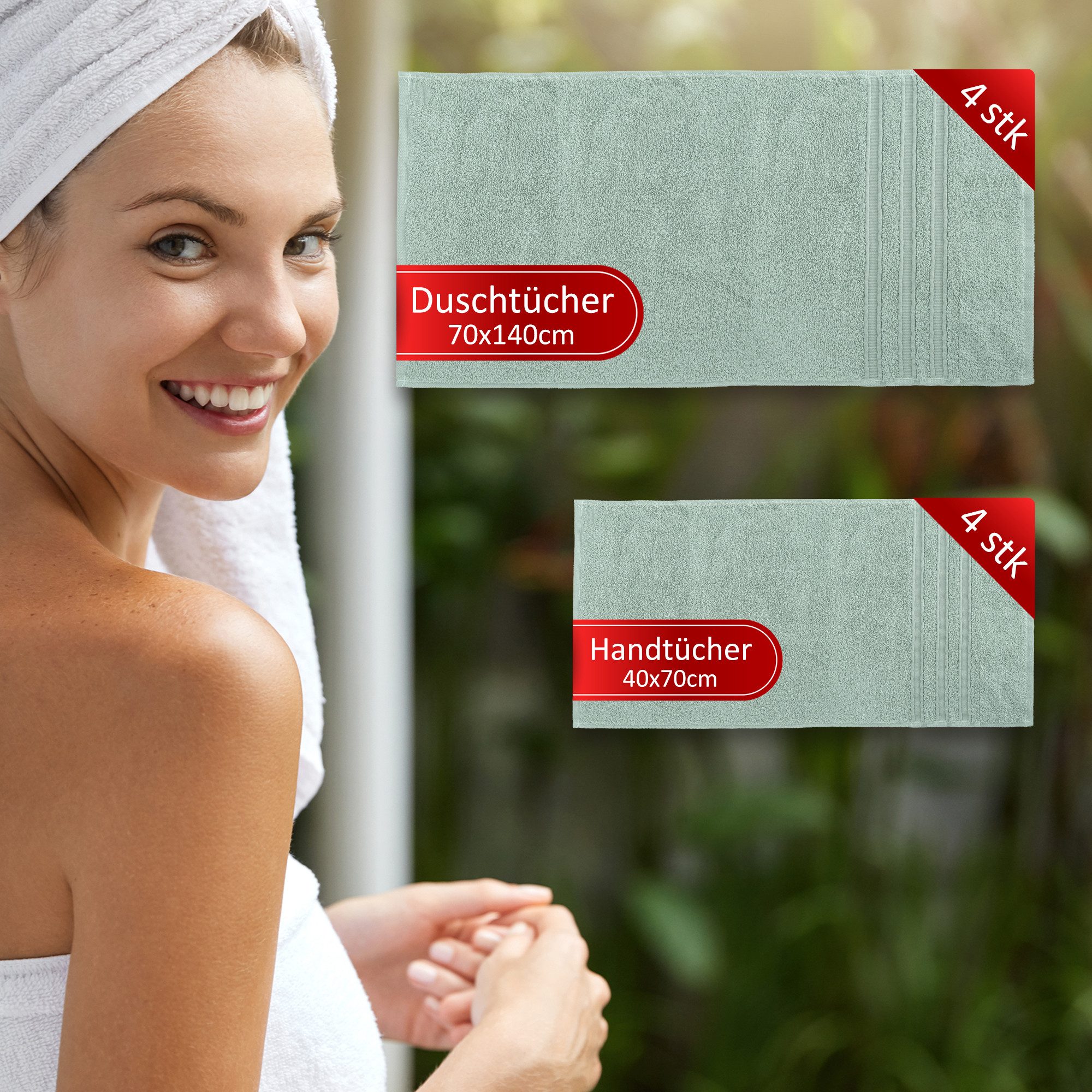 Veluna Home Badetücher Duschtücher Set, Duschtücher günstig online kaufen