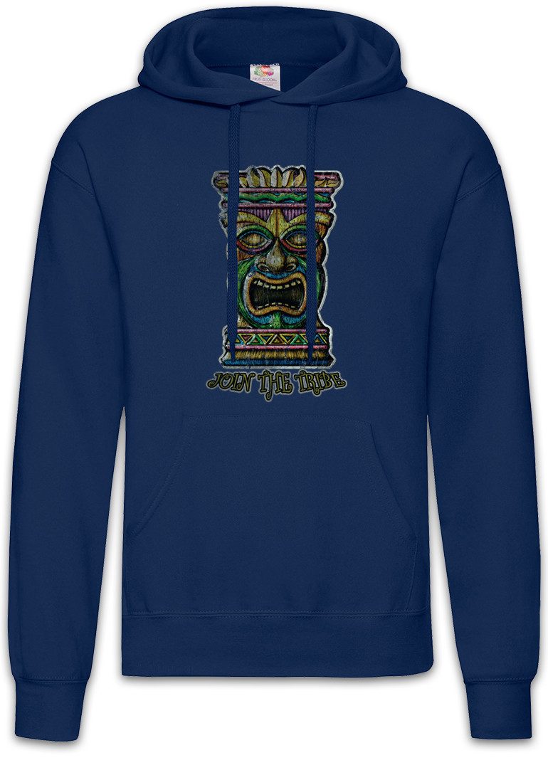 Hoodie Tiki Head II Herren Hoodie Hawaii Tattoo Rockabilly Custom Psychobilly