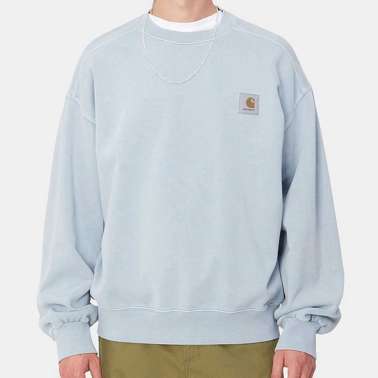 Carhartt WIP Kapuzenpullover Carhartt WIP Vista Sweat Herren Dusty Ice Garment Dyed