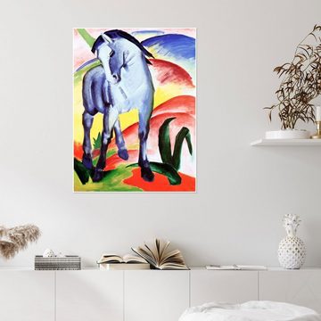 Posterlounge Poster Franz Marc, Blaues Pferd I, Malerei