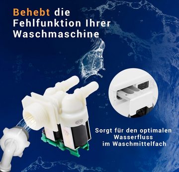 VIOKS Geräteventil Magnetventil Ersatz für 00428210 Bosch, zweifach 180° 10,5mmØ für Waschmaschine