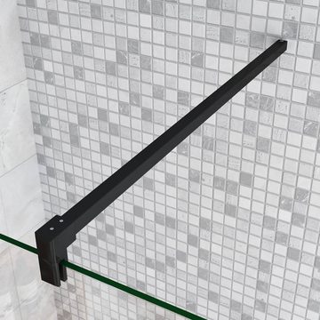duschspa Duschwand 200cm Duschwand Walk in Dusche Duschtrennwand 8mm klares Nano Glas, Einscheibensicherheitsglas, Sicherheitsglas, (Set), Glas, Nano Glas