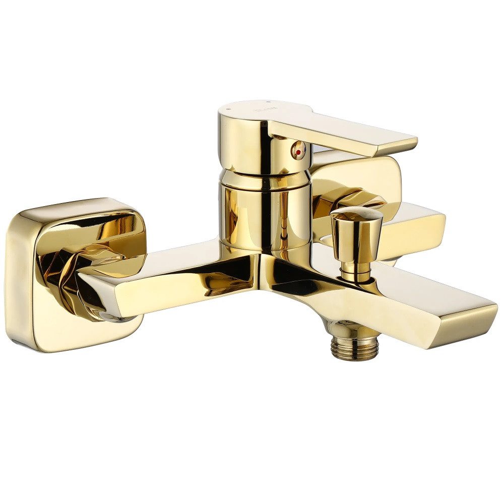 wohnwerk.idee Wannenarmatur Badewannenarmatur Argus Gold Matt Schwarz Matt Gold poliert