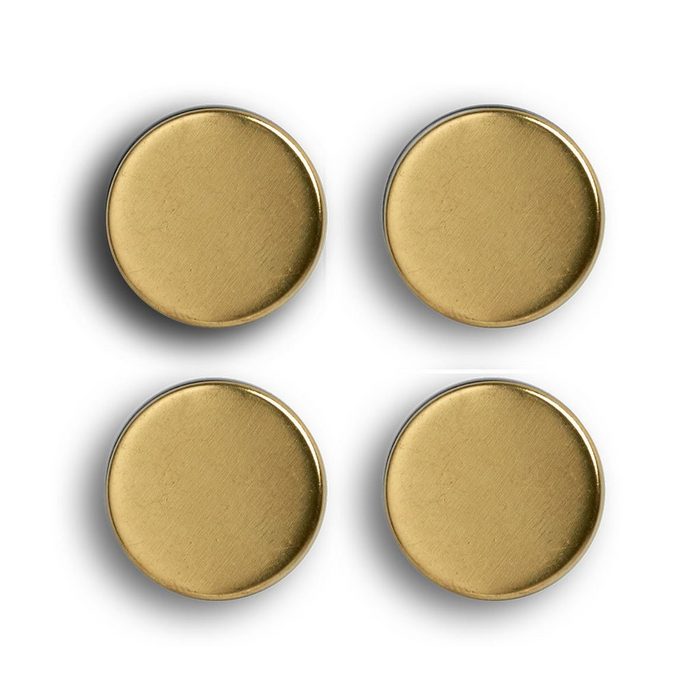 Zeller Present Magnet Magnet-Set 4-tlg. extra stark gold Metall / Ferrit Magnet Ø2 3 x 0 9 cm