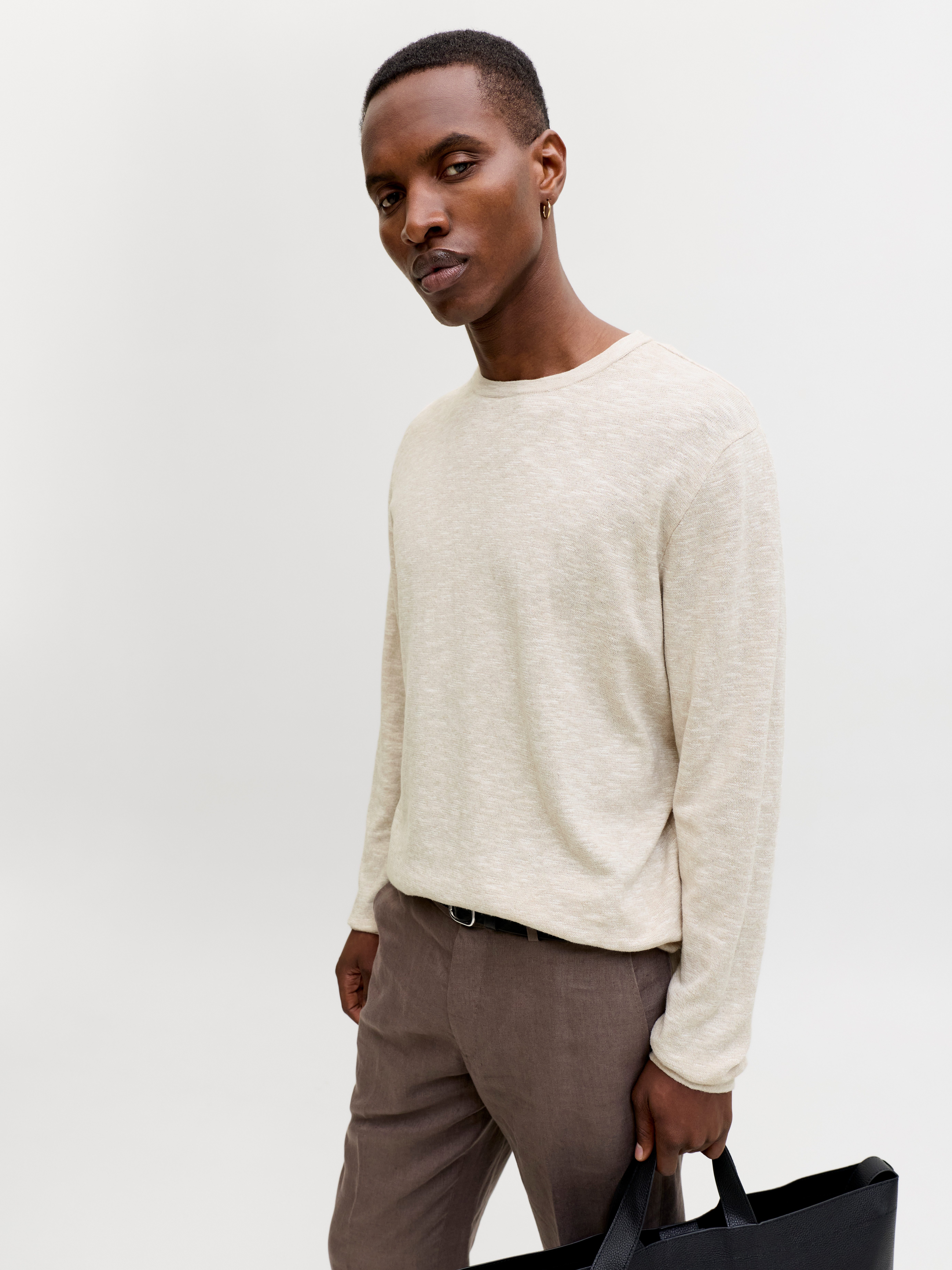 Jack & Jones Rundhalspullover JJESUMMER KNIT CREW NECK SN mit Rundhalsaussc günstig online kaufen