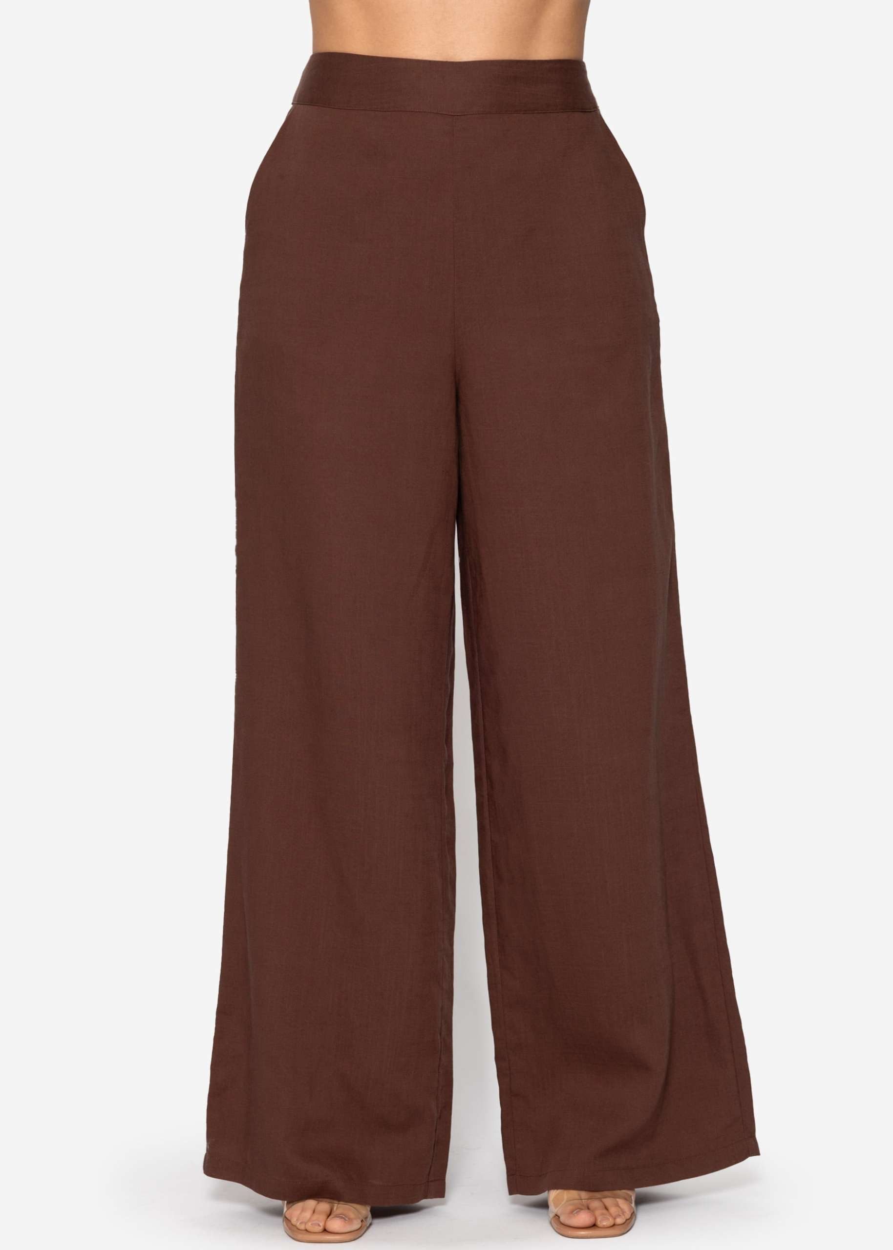 SASSYCLASSY Stoffhose Leinenhose Damen mit geradem günstig online kaufen