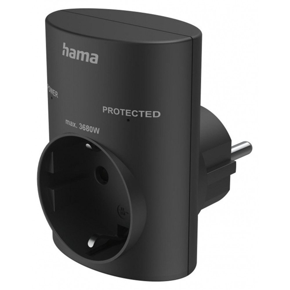 Hama 00223325 Steckdosenadapter Schwarz Stromadapter