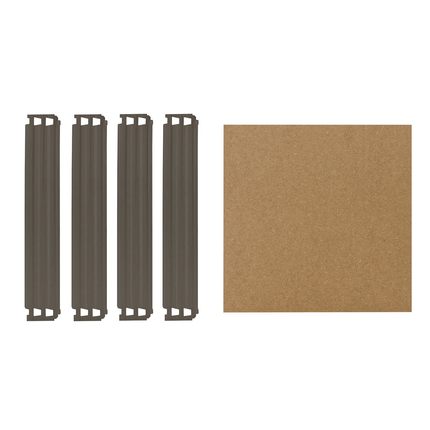 shelfplaza Schwerlastregal PROFI, Fachboden-Set / Zusatzboden für Schwerlastregal 23x23 cm grau
