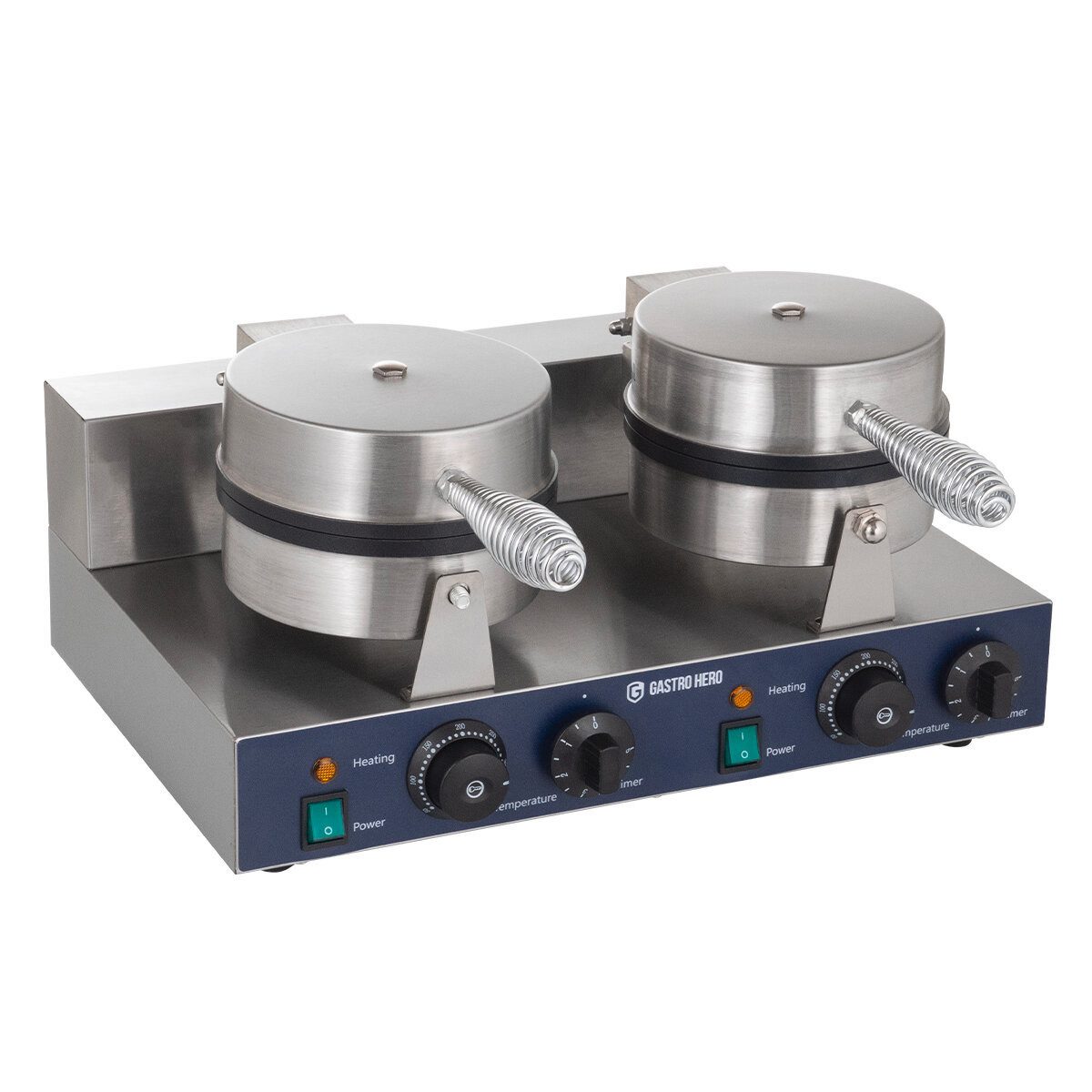 GastroHero 2-in-1-Kombi-Waffeleisen Doppel-Waffeleisen - Waffelautomat 18 cm - für Events und Cafés, 2600 W