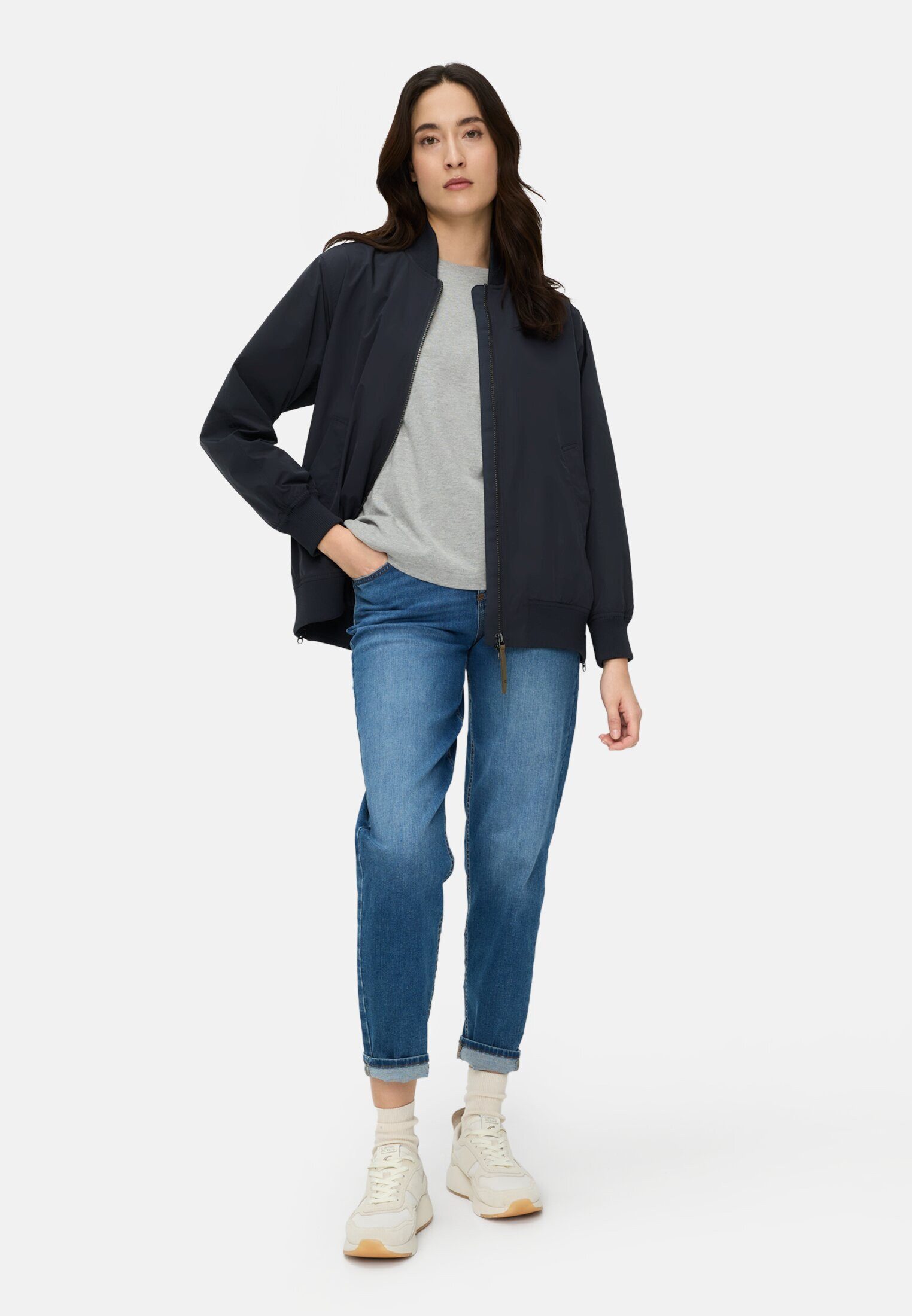 camel active Bomberjacke mit seitlichem Reißverschluss Langarm