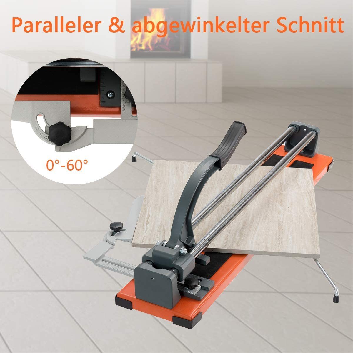 COSTWAY Fliesenschneider, 61cm Schnittlänge, Winkel von 0° bis 60° günstig online kaufen