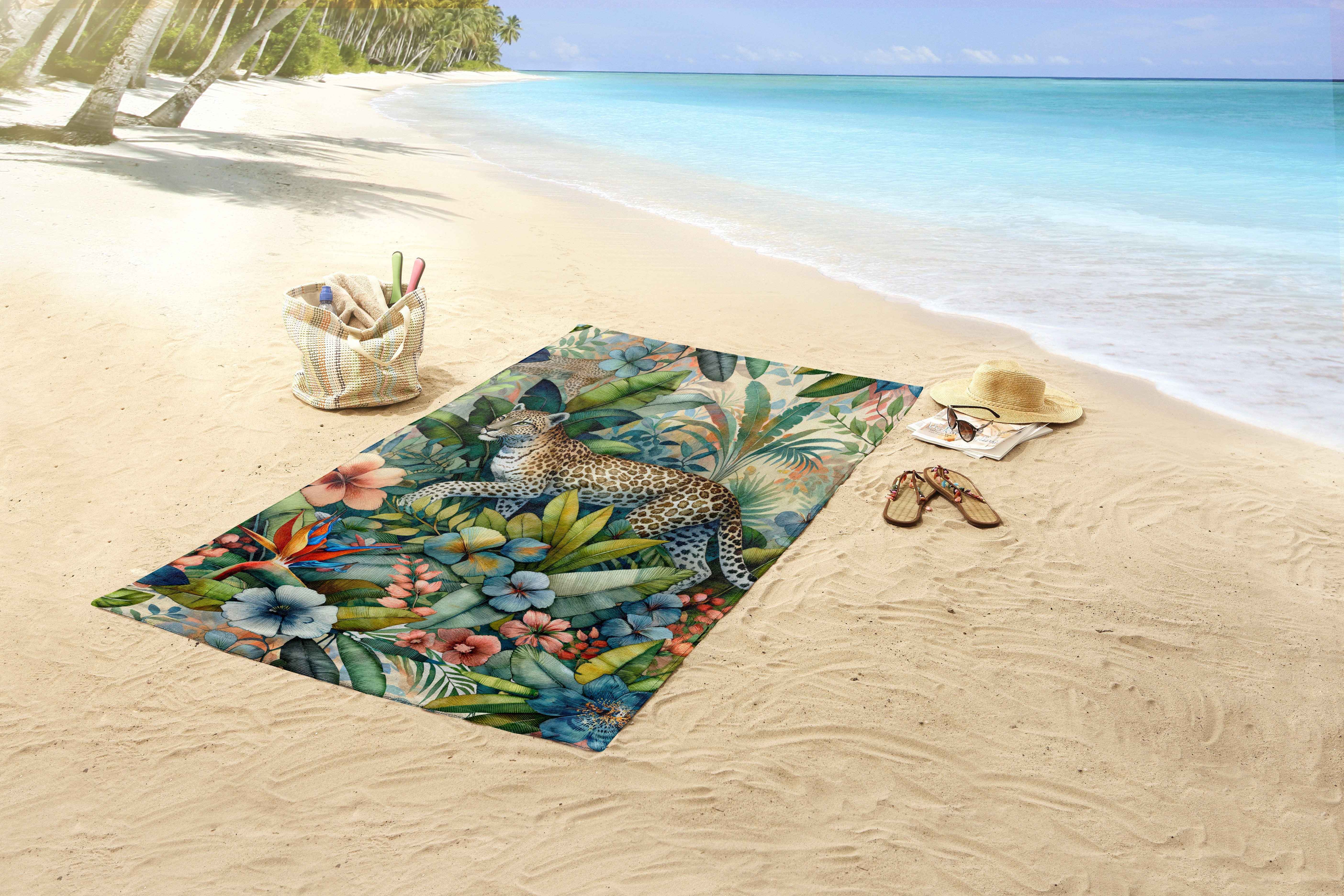 good morning Strandtuch Raza, Velours (Packung, günstig online kaufen