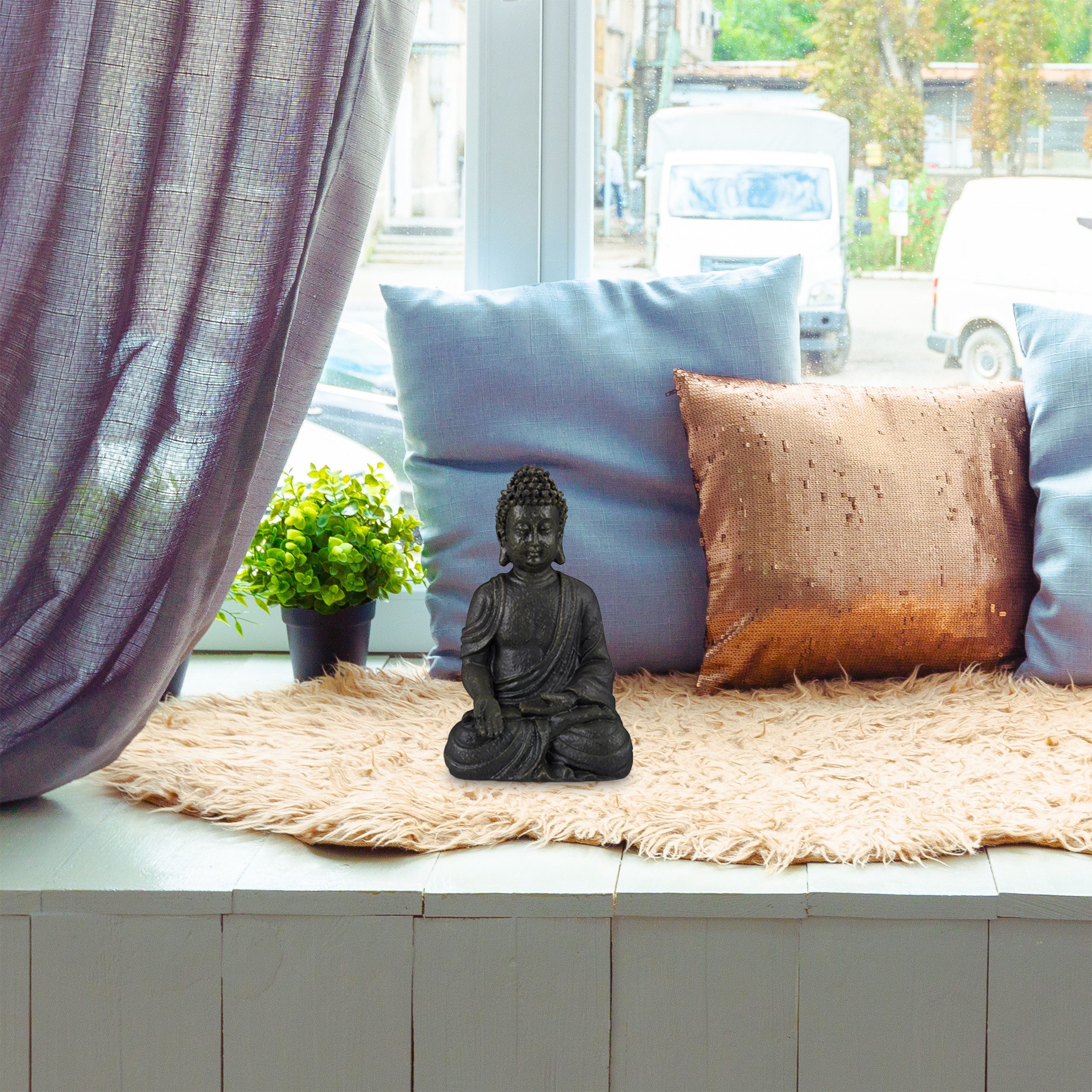 relaxdays Buddhafigur Buddha Figur sitzend 30 günstig online kaufen