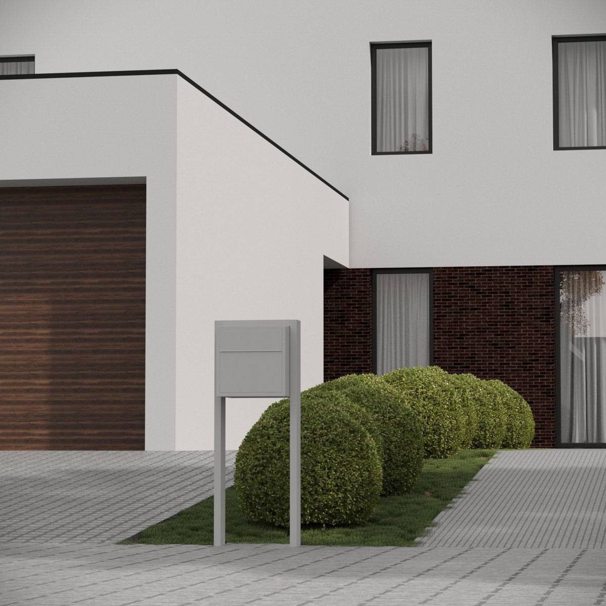 Bravios Briefkasten Standbriefkasten Soprano Edelstahl