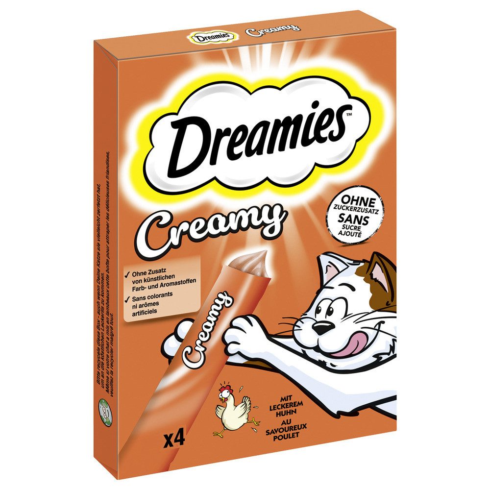 Dreamies Multipack Creamy mit Huhn 4 x 10 g - 11 Stück, für: Katze