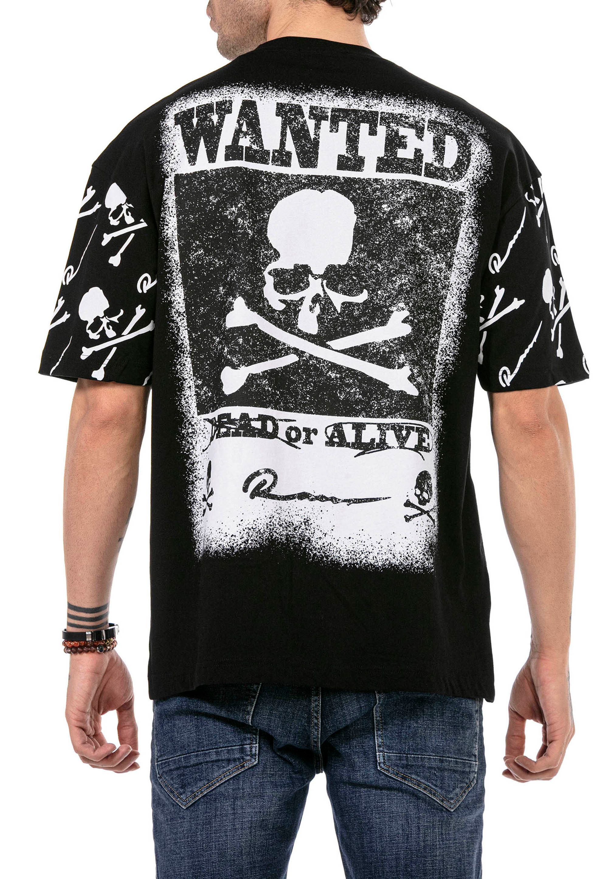 RedBridge T-Shirt mit Totenkopf-Print - 100% günstig online kaufen
