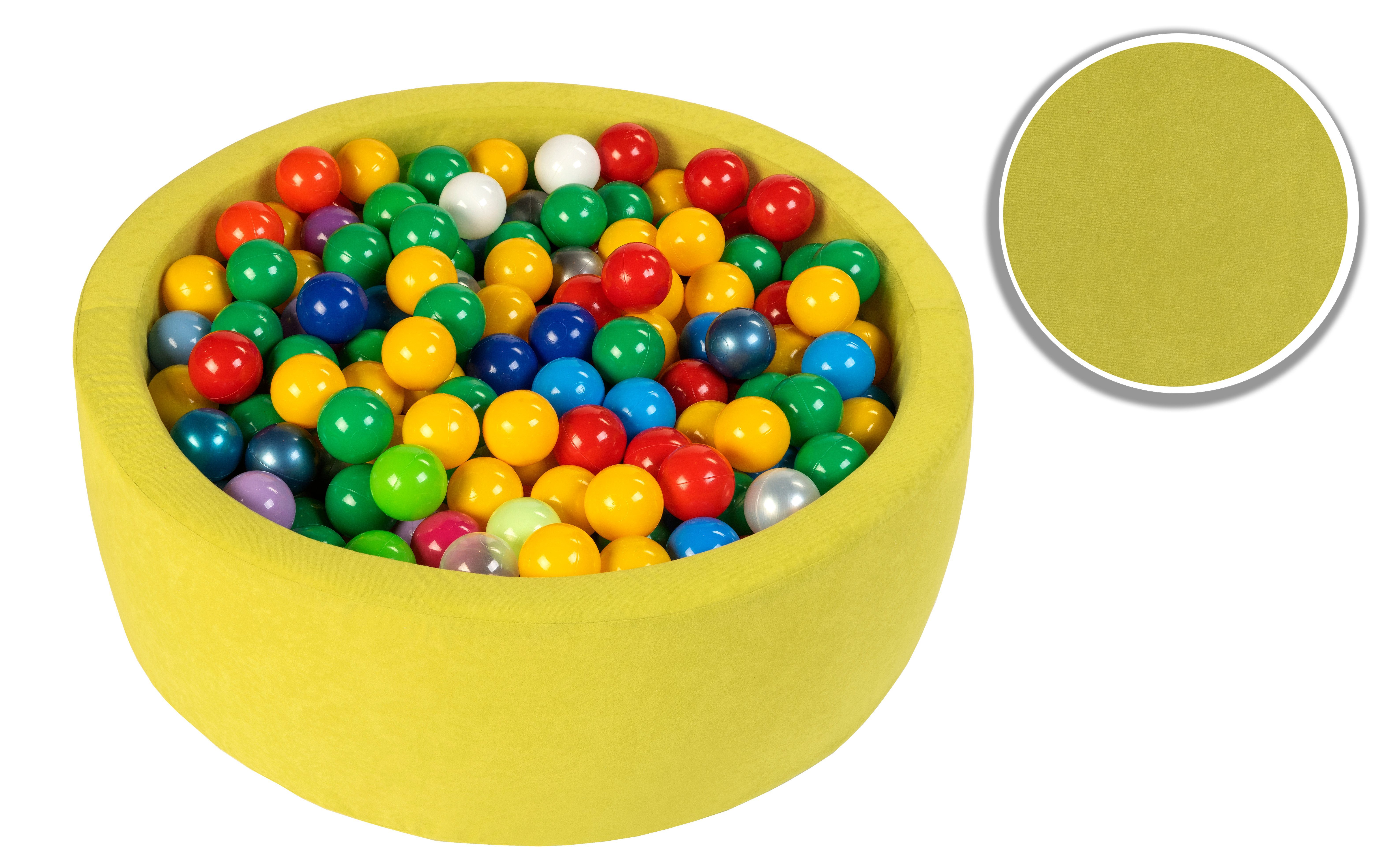 sunnypillow Bällebad-Bälle für Baby Kinder mit bunten Bällen (200-St), Grün - mit 200 Bällen