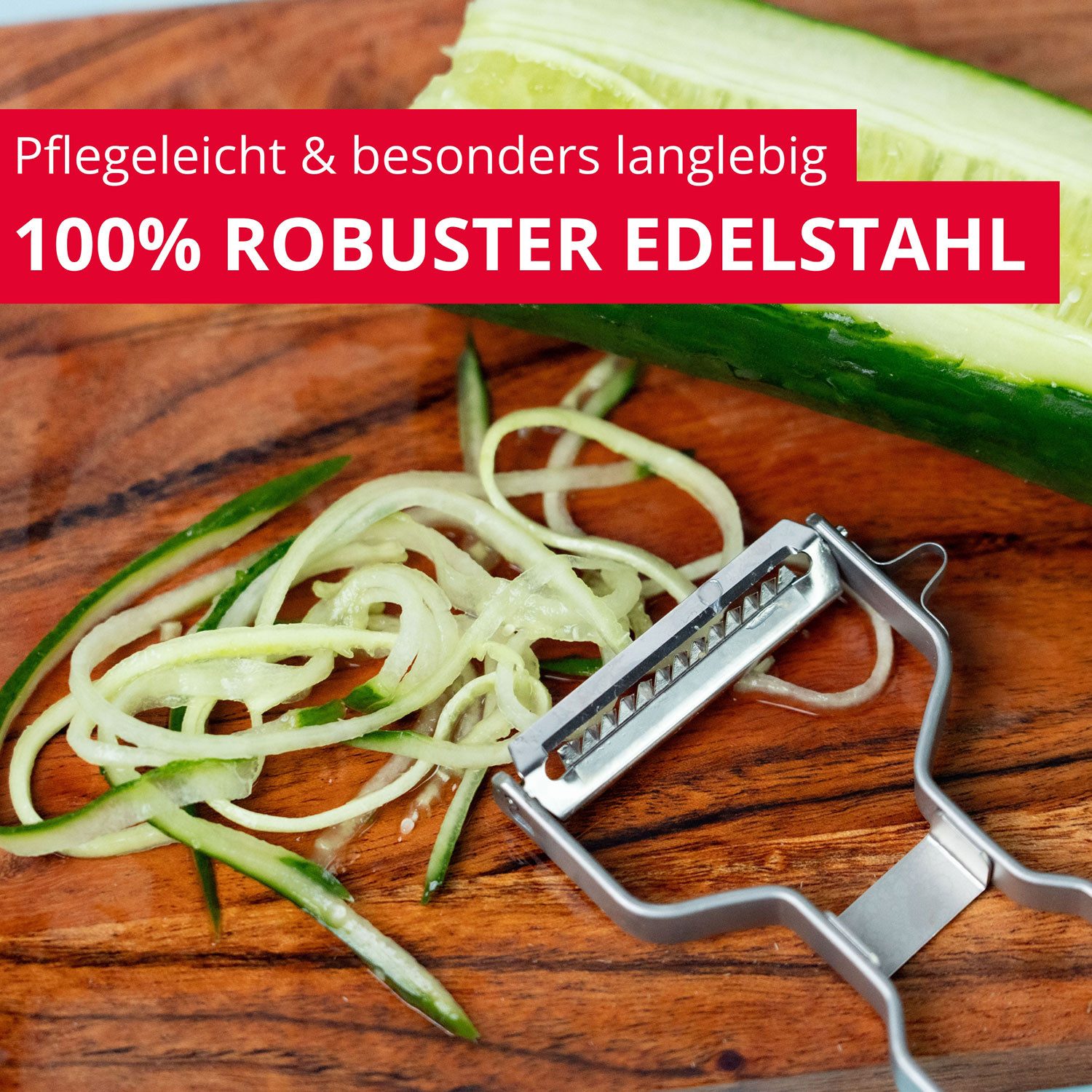 WESTMARK Sparschäler Julienne – Dünne Gemüsestreifen für Suppen- & Wok-Perfektion
