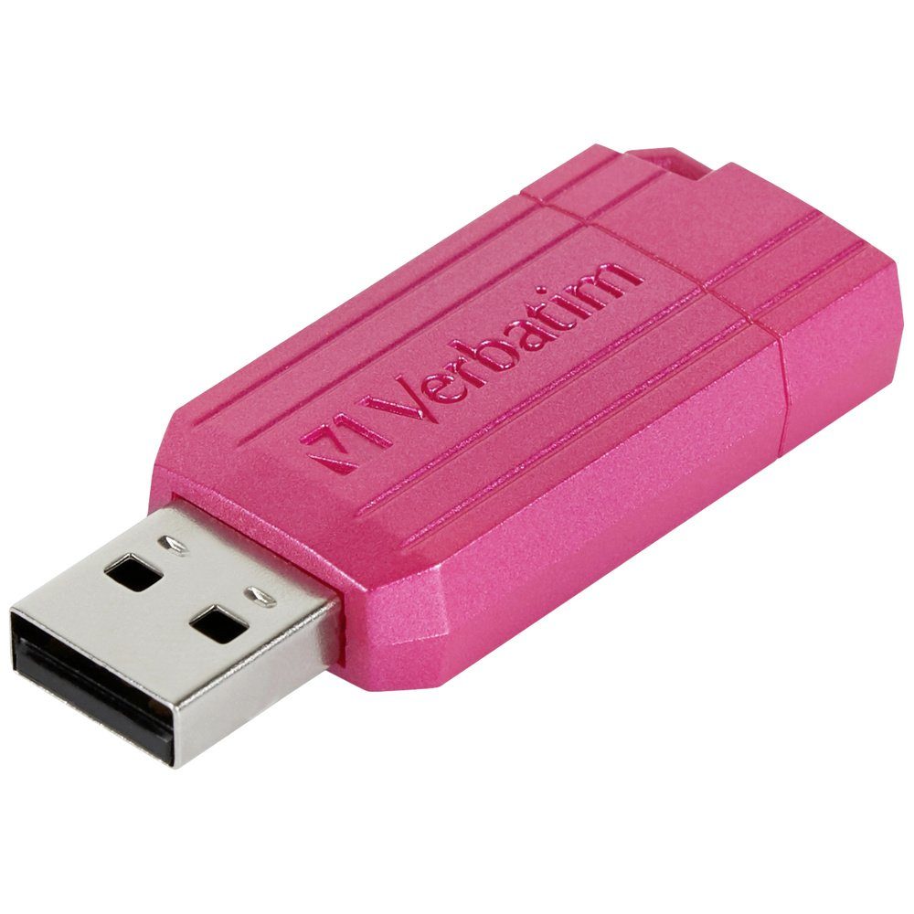 Verbatim Verbatim USB DRIVE 2.0 PINSTRIPE USB-Stick 128 GB Pink 49460 USB-A (U USB-Stick