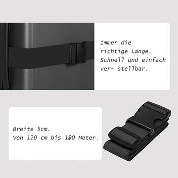 CoolBlauza Koffergurt 4er-Pack Koffergurt, Koffergurt für Reisegepäck, (4-tlg), Verstellbarer Koffergurt