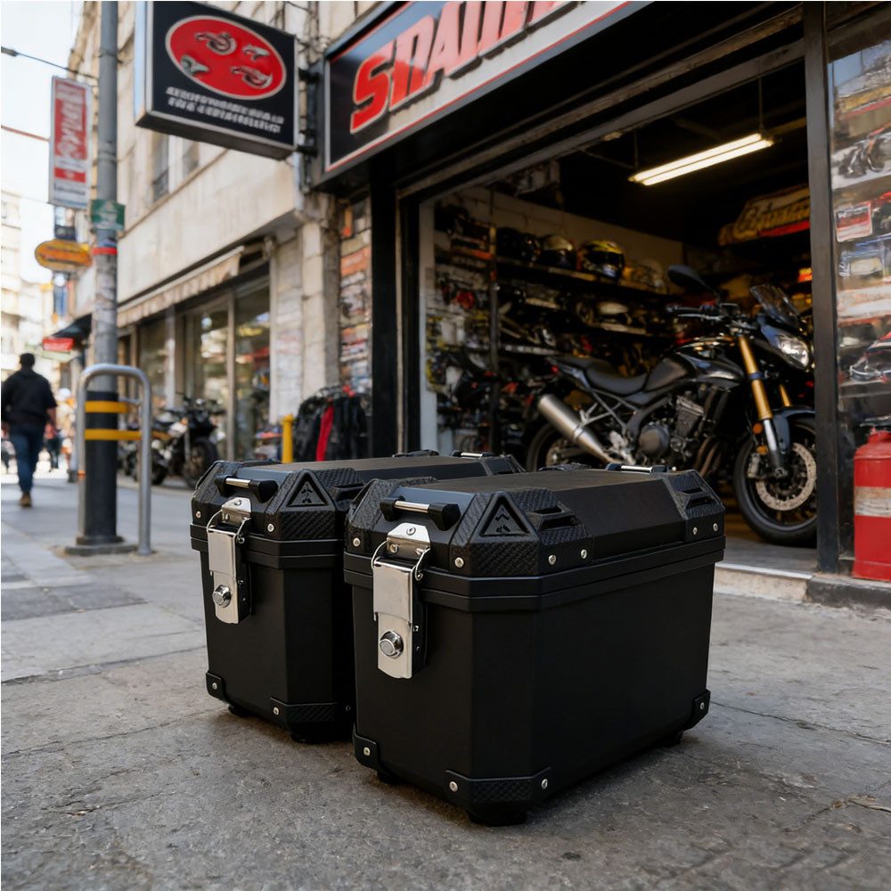 GarveeMore Topcase Universal-Seitenkoffer für Motorräder mit großem Volumen beidseitig