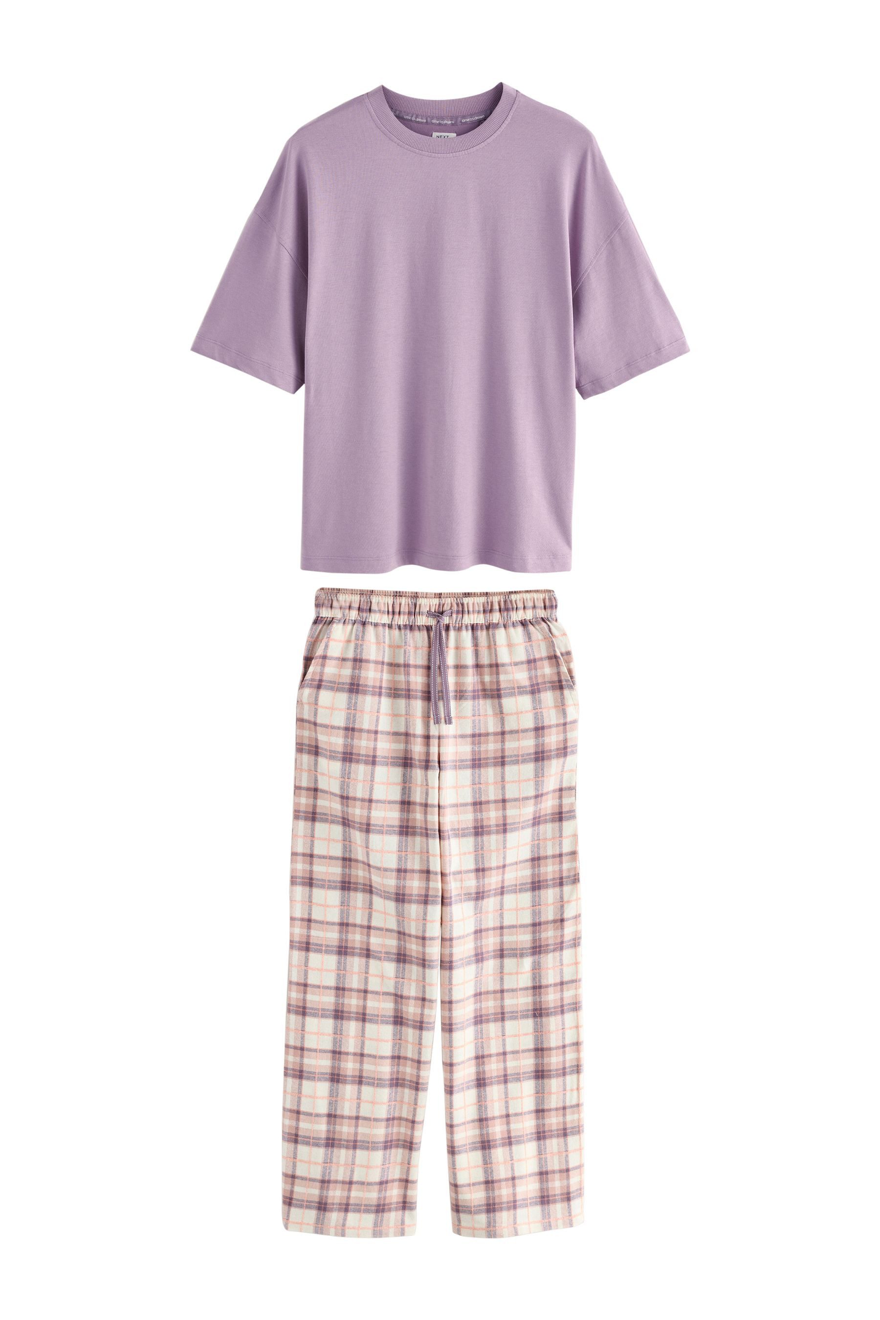 Next Pyjama Kurzärmeliger Schlafanzug, Baumwoll-Modalgemisch (2 tlg) günstig online kaufen