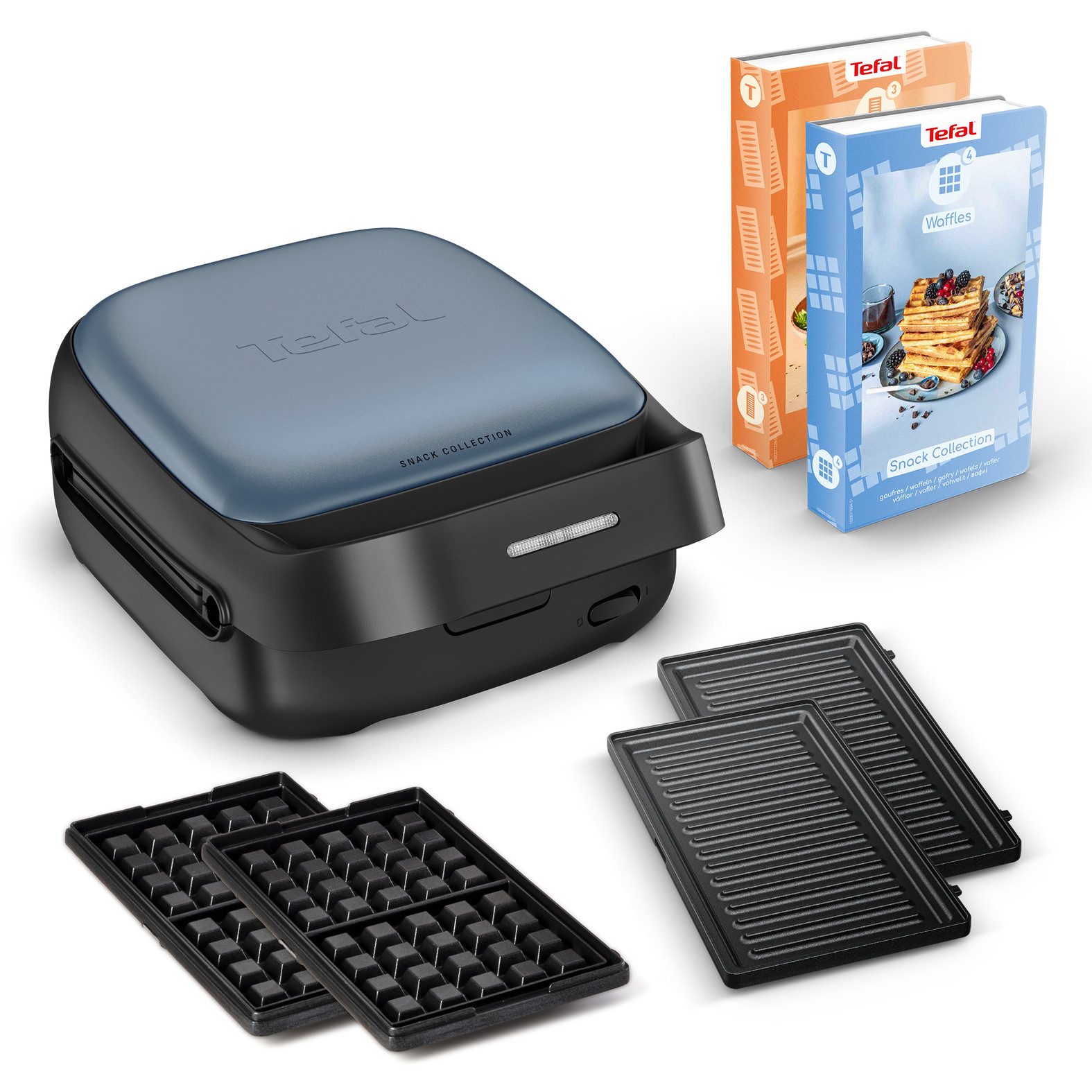 Tefal 2-in-1-Sandwichmaker SW8674 Snack Collection, 700 W, Antihaftbeschichtung, austauschbare Plattensets, inkl. Rezeptbuch