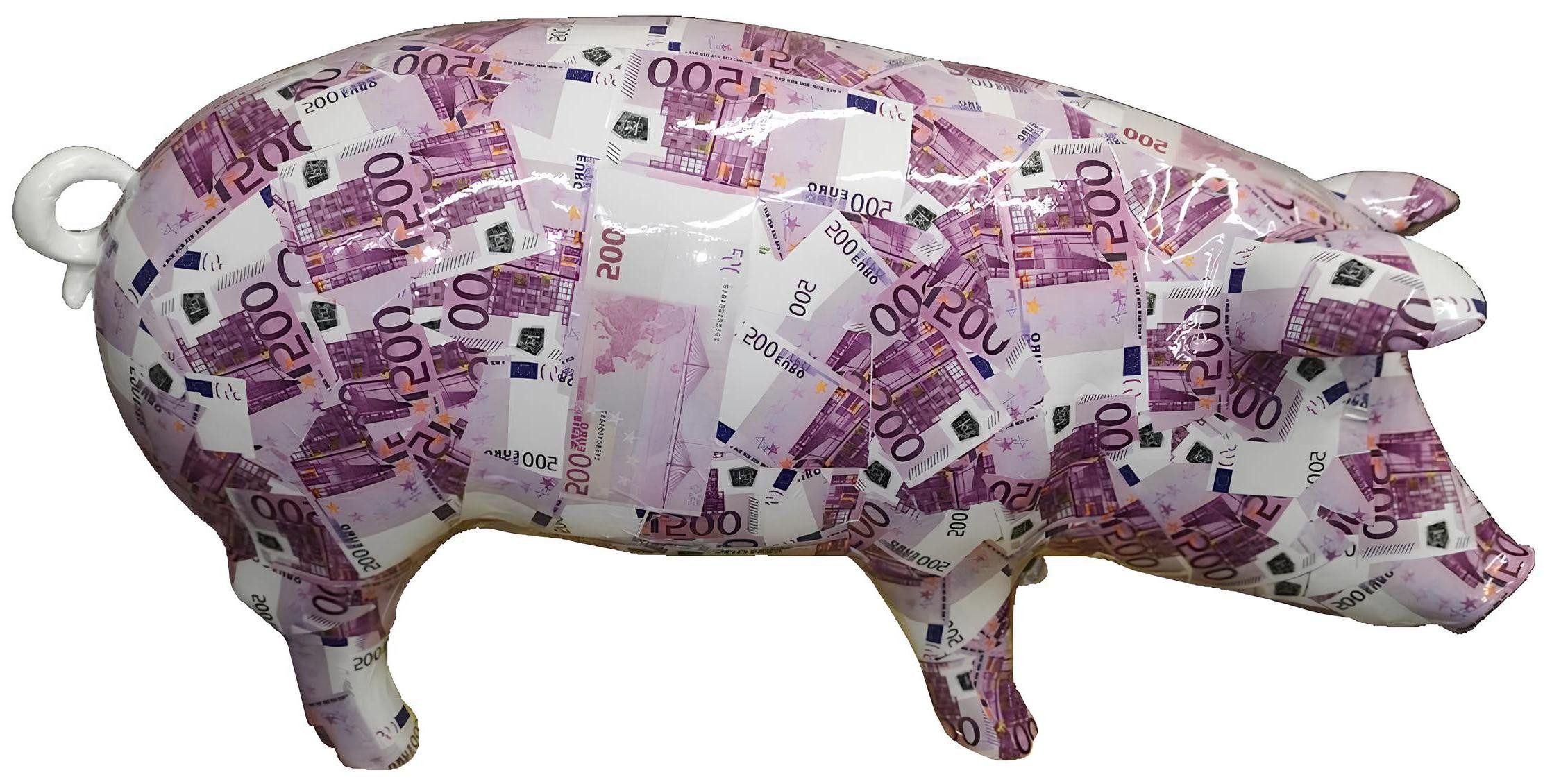 Xlmoebel Skulptur Schwein-Figur aus wetterbeständigem Material für den Garten (Skulptur Sad001a), Hergestellt in Europa
