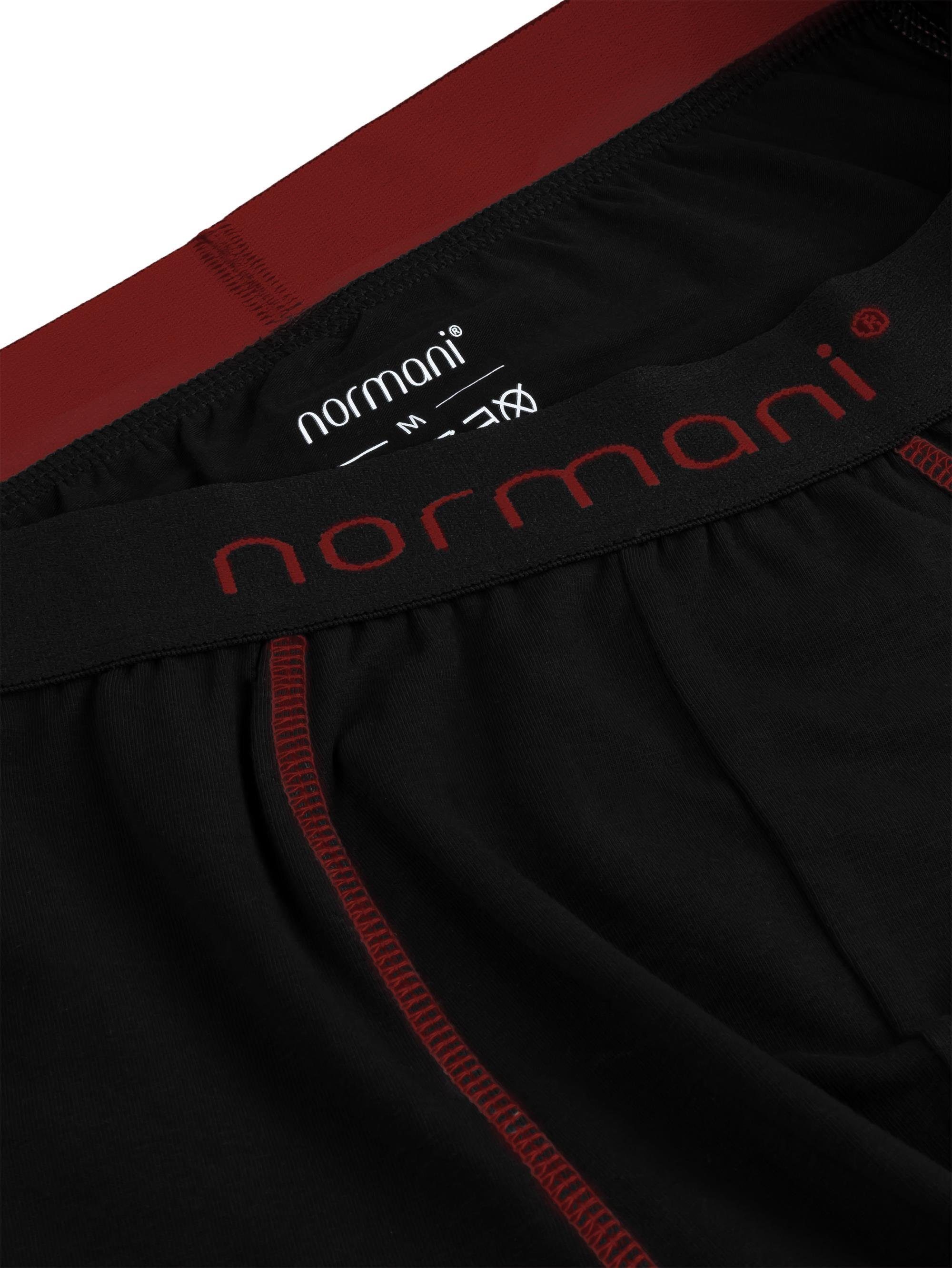 normani Boxershorts 2 Herren Stanley Unterhose Rot für Männer atmungsaktiver Boxershorts aus Baumwolle