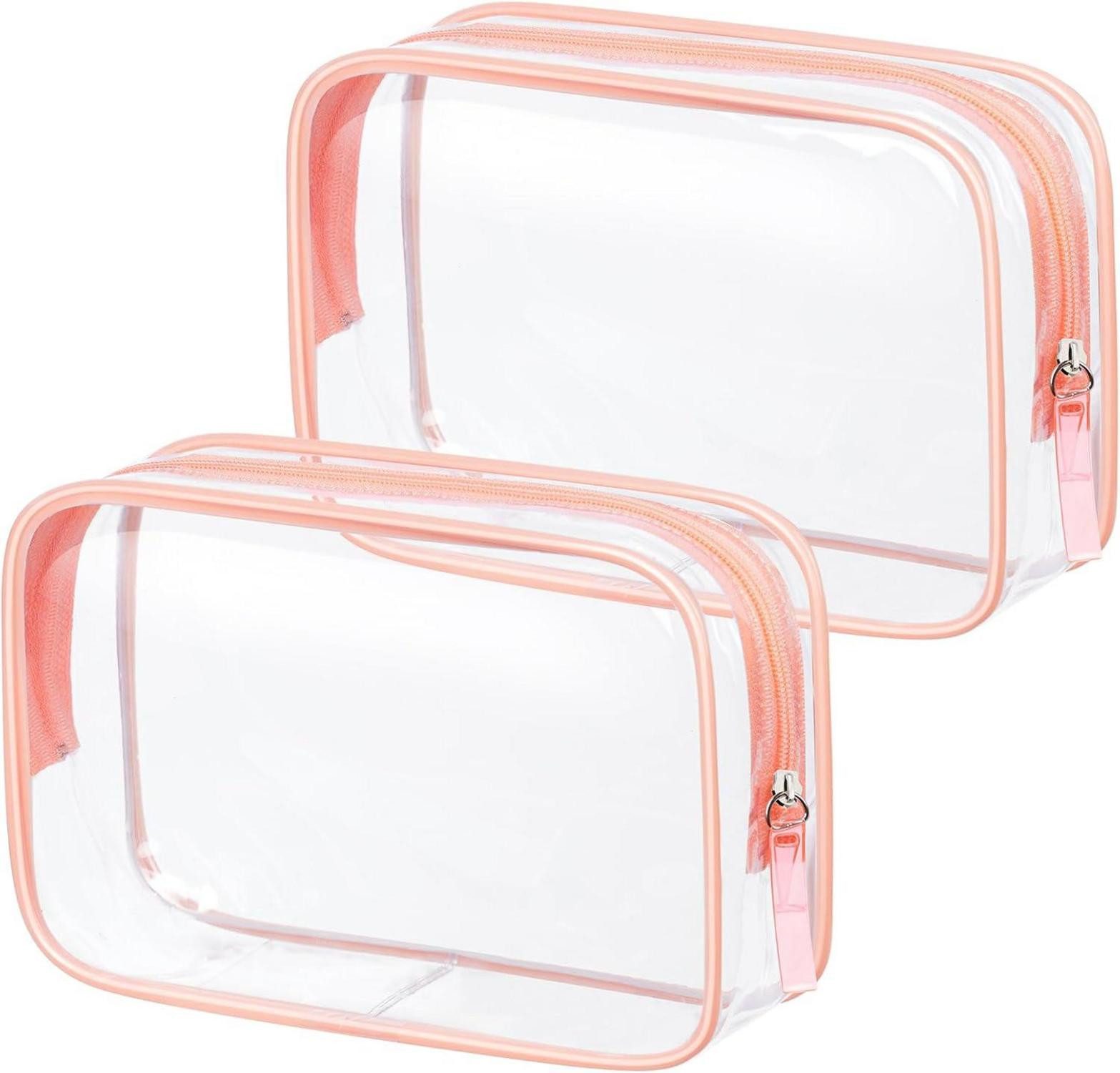 Kosmetiktasche Kulturtasche Transparent 2 Stück PVC Reise Kosmetiktasche wasserdicht