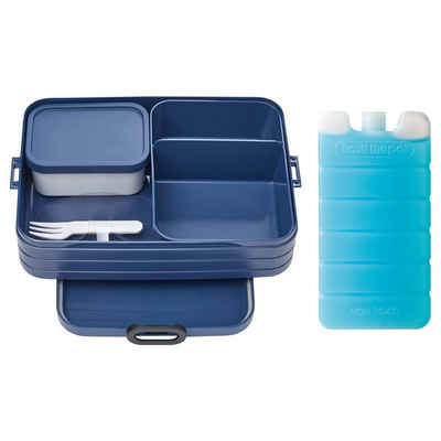 Mepal Lunchbox »Take A Break Bento-Lunchbox + Kühlakku 2er Set«, Material-Mix, (2-tlg), Spülmaschinengeeignet