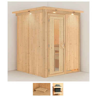 Karibu Sauna Norma, BxTxH: 165 x 165 x 202 cm, 68 mm, (Set) ohne Ofen