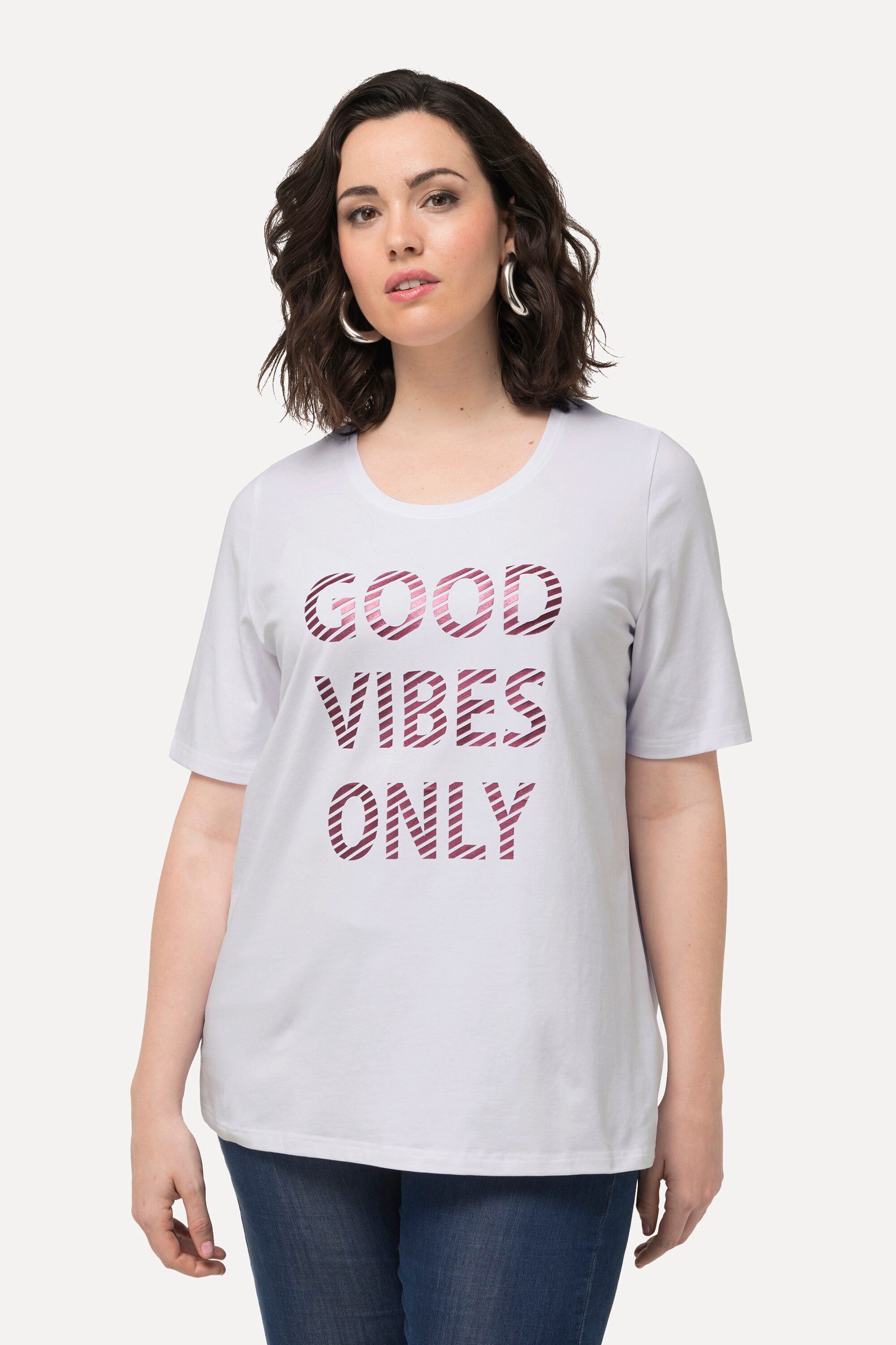Ulla Popken T-Shirt T-Shirt Good Vibes günstig online kaufen