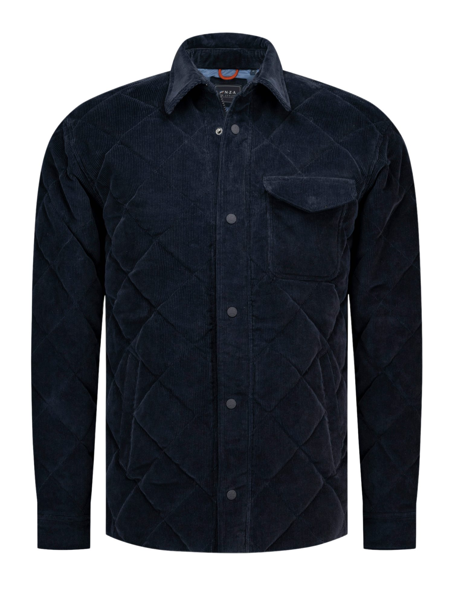 New Zealand Auckland Outdoorjacke NZA263 H blau,Casual,Baumwolle,Strukturiert,Umlegekragen,Langarm,Regular Fit