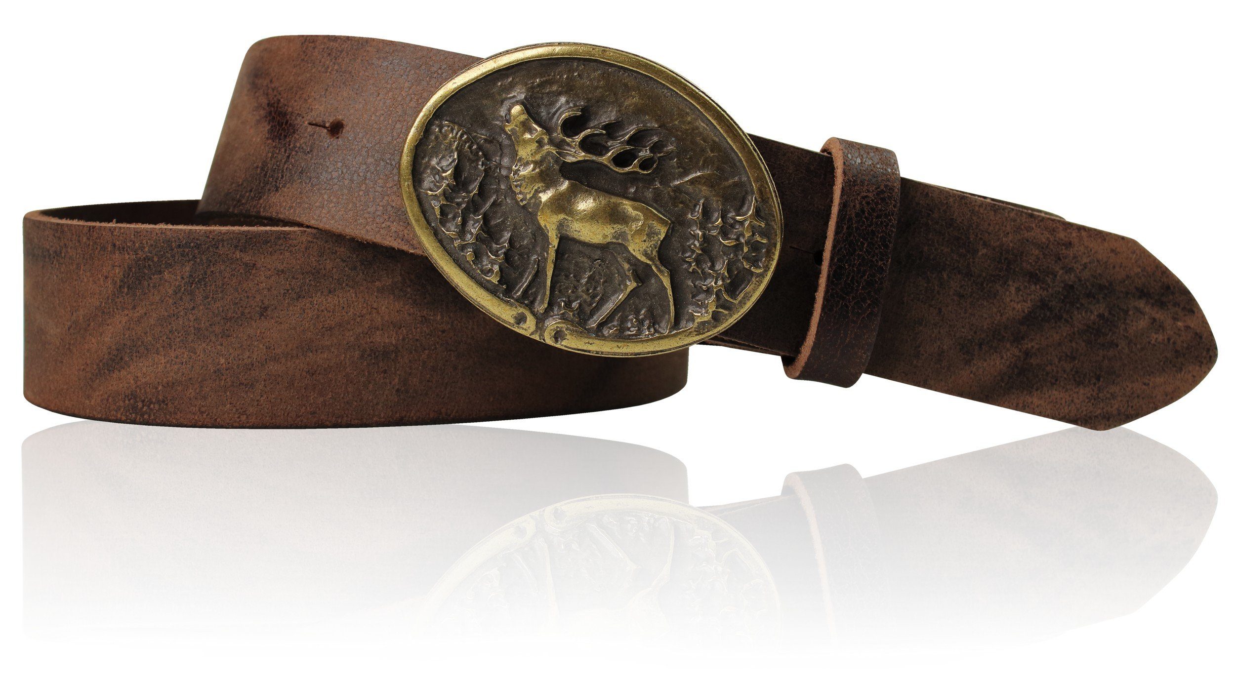FRONHOFER Ledergürtel 17504 (1-St) Trachtengürtel, Edelweiß günstig online kaufen