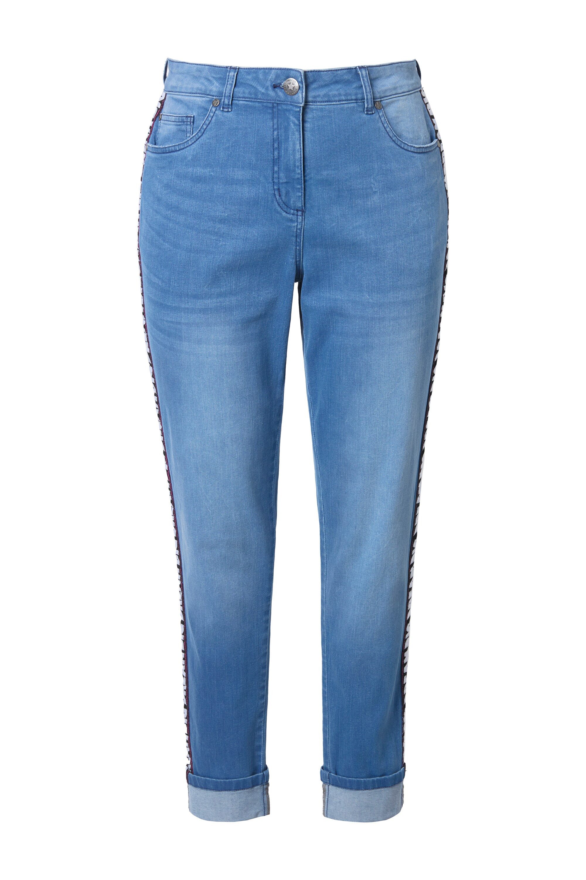 Angel of Style Regular-fit-Jeans Mom-Jeans Lea Wording-Seitenstreifen 5-Poc günstig online kaufen